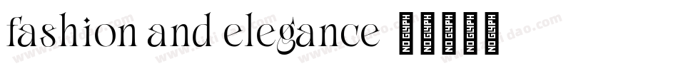fashion and elegance字体转换